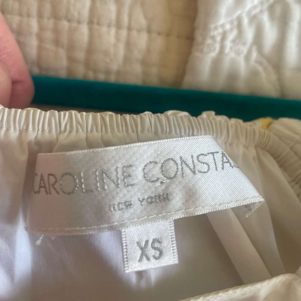 Caroline Constas White Ruffle Blouse - Picture 4 of 5